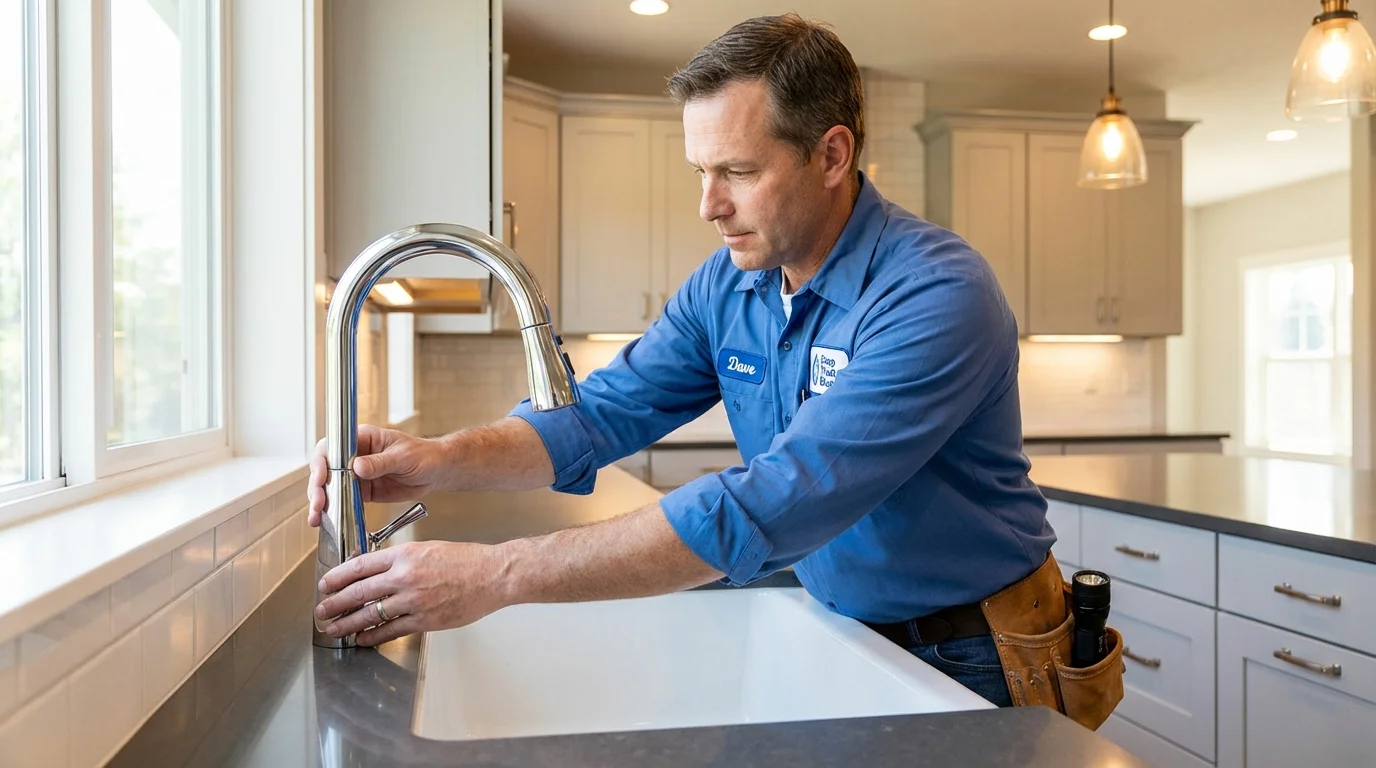 Kitchen faucet installation by Johns Plumbing LLC in Ulysses