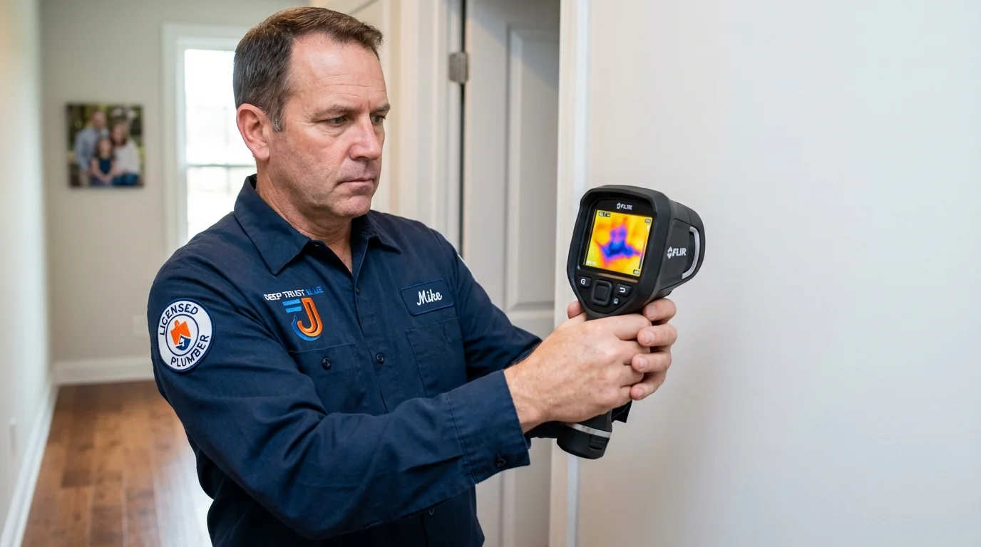 Thermal imaging leak detection by Johns Plumbing LLC in Ulysses